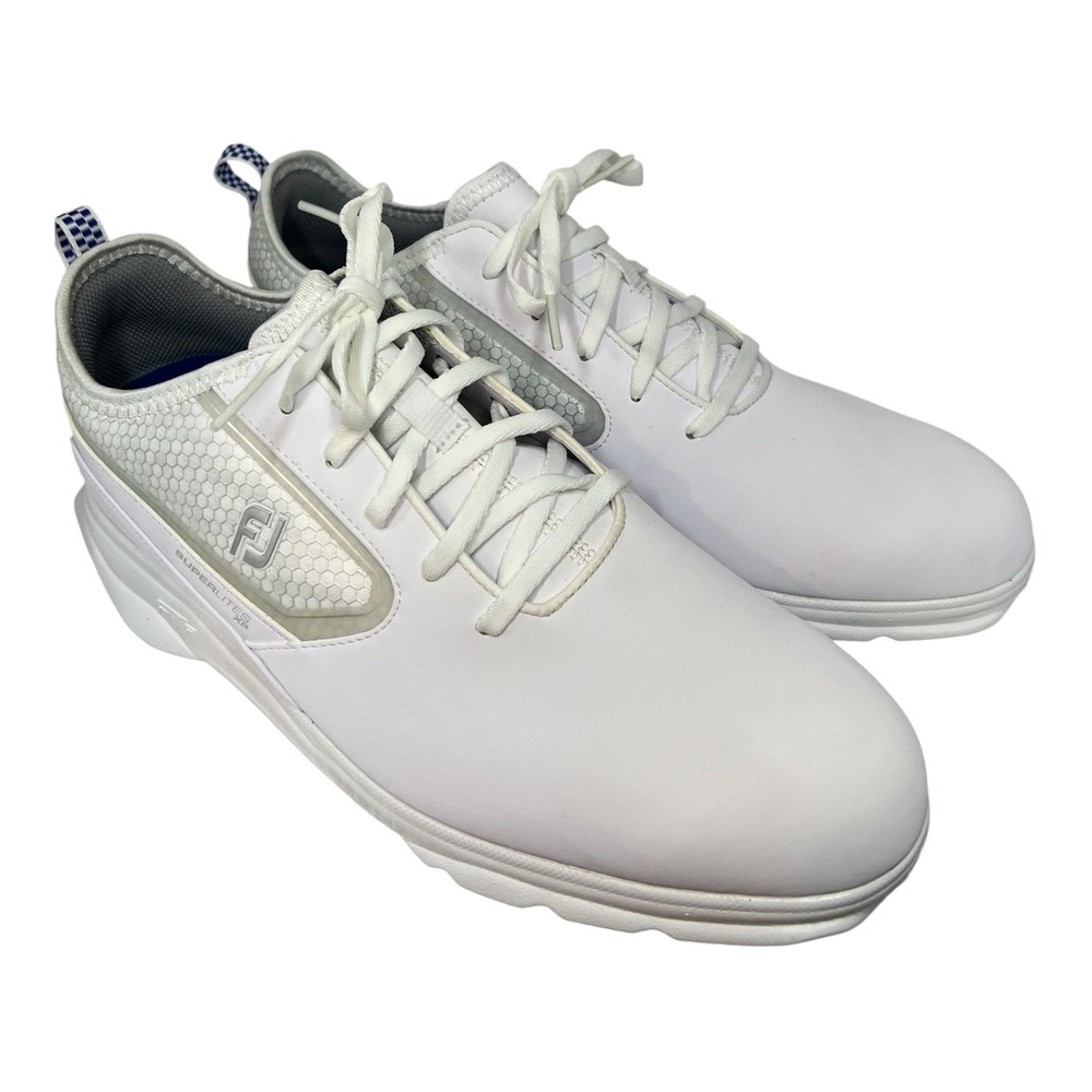 FootJoy SuperLites XP Mens Golf Shoes White Silver Spikeless 58087 Size 10M